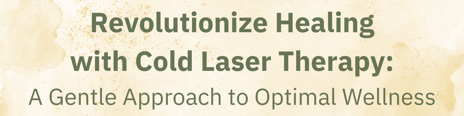 Cold Laser Therapy Header